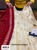 Printed Silk Anarkali With Bandhani Printed Dupatt-ISKWAN1604AGC4013