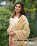 Hand Weaved Cotton Kurti With Pant And Jamdani Dupatta-ISKWSU0503PPC/D1776