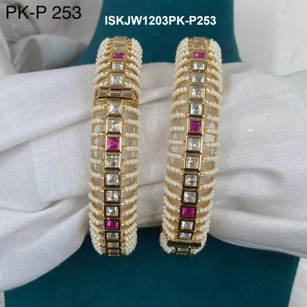 Real Kundan Bangles-ISKJW1203PK-P253
