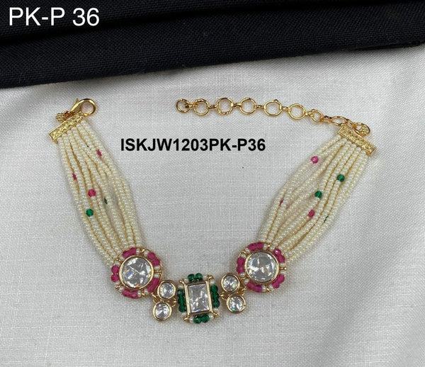 Kundan Choker Set-ISKJW1203PK-P36