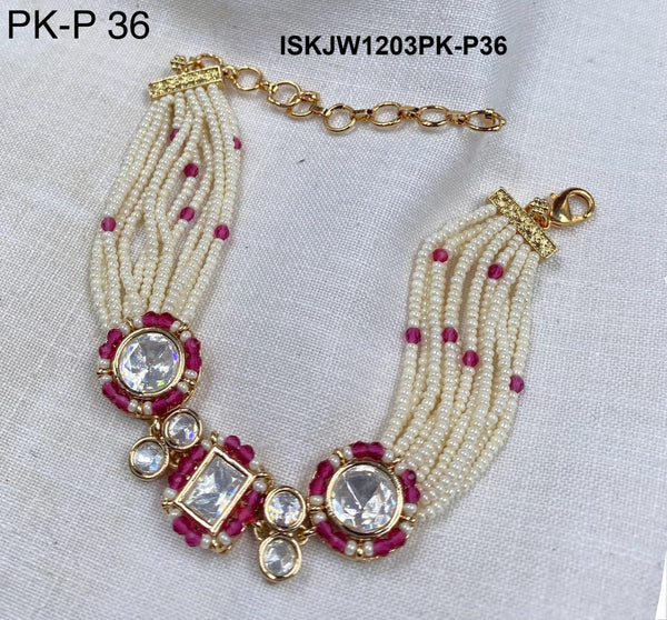 Kundan Choker Set-ISKJW1203PK-P36