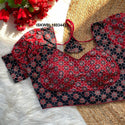 Ajrakh Printed Cotton Padded Blouse-ISKWBL16034423