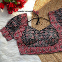 Ajrakh Printed Cotton Padded Blouse-ISKWBL16034423