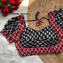Ajrakh Printed Cotton Padded Blouse-ISKWBL16034423
