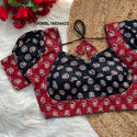 Ajrakh Printed Cotton Padded Blouse-ISKWBL16034423