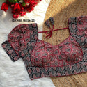 Ajrakh Printed Cotton Padded Blouse-ISKWBL16034423
