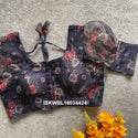 Printed Organza Padded Blouse-ISKWBL16034424