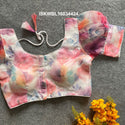 Printed Organza Padded Blouse-ISKWBL16034424