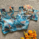 Printed Organza Padded Blouse-ISKWBL16034424