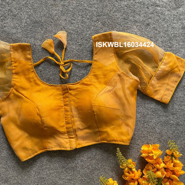 Printed Organza Padded Blouse-ISKWBL16034424