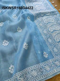 Embroidered Organza Silk Saree With Blouse-ISKWSR16034422