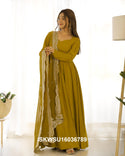 Chanderi Anarkali Kurti With Silk Pant And Embroidered Dupatta-ISKWSU16036789