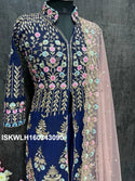 Embroidered Georgette Kurti With Lehenga And Net Dupatta-ISKWLH160343090