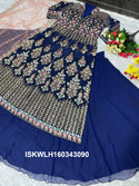 Embroidered Georgette Kurti With Lehenga And Net Dupatta-ISKWLH160343090