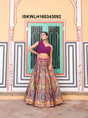 Banarasi Silk Lehenga With Blouse Attached Dupatta-ISKWLH160343092