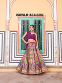 Banarasi Silk Lehenga With Blouse Attached Dupatta-ISKWLH160343092