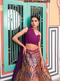 Banarasi Silk Lehenga With Blouse Attached Dupatta-ISKWLH160343092
