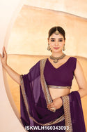 Sequined Georgette Lehenga With Blouse And Dupatta-ISKWLH160343093