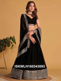 Sequined Georgette Lehenga With Blouse And Dupatta-ISKWLH160343093