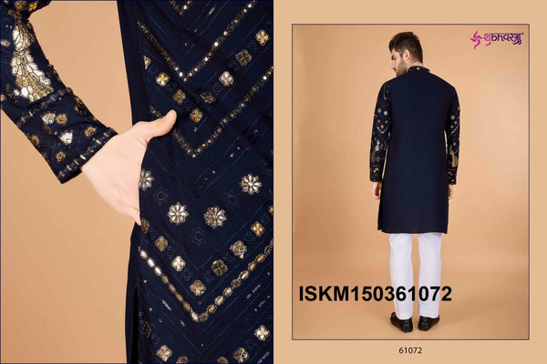 Men's Embroidered Rayon Kurta With Pajama-ISKM150361071/61072/61073/61074/61075/61076