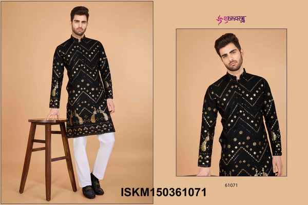 Men's Embroidered Rayon Kurta With Pajama-ISKM150361071/61072/61073/61074/61075/61076