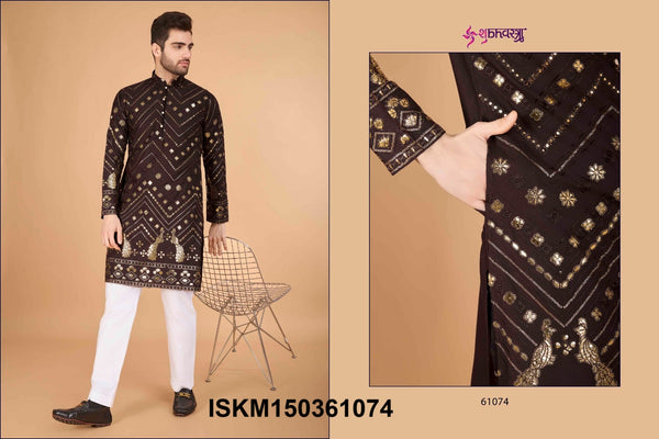Men's Embroidered Rayon Kurta With Pajama-ISKM150361071/61072/61073/61074/61075/61076