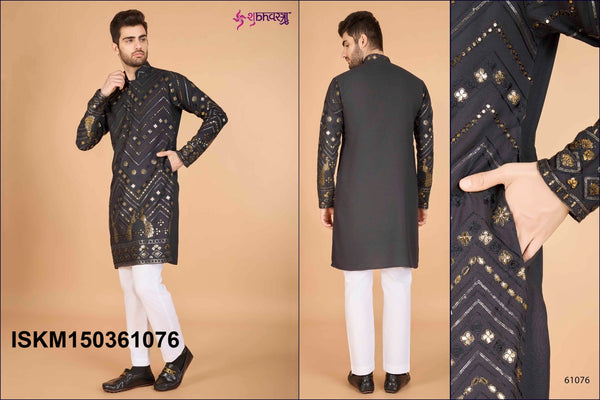 Men's Embroidered Rayon Kurta With Pajama-ISKM150361071/61072/61073/61074/61075/61076