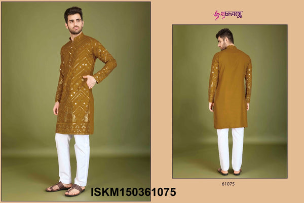 Men's Embroidered Rayon Kurta With Pajama-ISKM150361071/61072/61073/61074/61075/61076