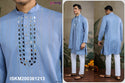 Men's Embroidered Viscose Kurta With Dupatta-ISKM200361211/61212/61213/61214