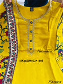 Digital Printed Silk Kurti With Pant And Dupatta-ISKWSU1803K1595