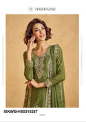 Printed Chinon Silk Kurti With Sharara And Embroidered Dupatta-ISKWSH180310284/85/86/87
