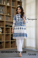 Printed Cotton Flared Top With Pant-ISKWIDW1703k1589