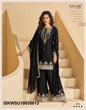 Embroidered Chinon Silk Kurti With Pant And Dupatta-ISKWSU18035813