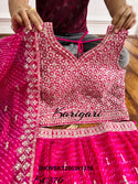 Embroidered Georgette Skirt And Crop Top And Dupatta-ISKWSKT2003k1376