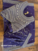 Embroidered Georgette Skirt With Crop Top And Dupatta-ISKWSKT2003k1575/k1574