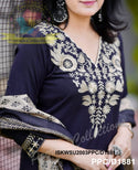 Handloom Khadi Kurti With Palazzo And Digital Printed Khadi Silk Dupatta-ISKWSU2003PPC/D1881