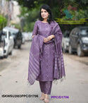 Handloom Weaved Cotton Silk Kurti With Cotton Silk Pant And Dupatta-ISKWSU2003PPC/D1706