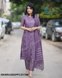 Handloom Weaved Cotton Silk Kurti With Cotton Silk Pant And Dupatta-ISKWSU2003PPC/D1706