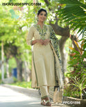 Handloom Cotton Kurti With Pant And Kalamkari Printed Khadi Silk Dupatta-ISKWSU2003PPC/D1598