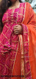 Ghatchola Kota Doriya Anarkali Kurti With Cotton Pant And Doriya Dupatta-ISKWSU2503VC3356