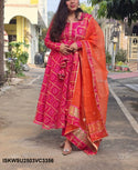 Ghatchola Kota Doriya Anarkali Kurti With Cotton Pant And Doriya Dupatta-ISKWSU2503VC3356