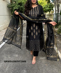 Hand Block Printed Kota Doriya Kurti With Cotton Pant And Doriya Dupatta-ISKWSU2503VC2669