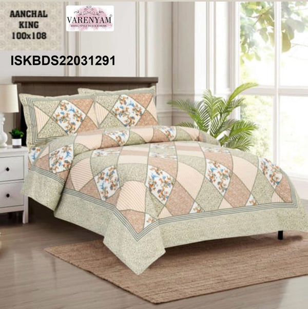 Cotton King Size Bedsheet Set-ISKBDS22031291
