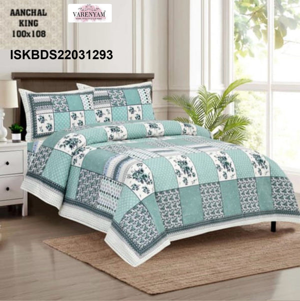Cotton King Size Bedsheet Set-ISKBDS22031293