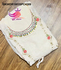 Embroidered Georgette Dress With Jacket-ISKWDR1903SPC4389