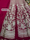 Embroidered Georgette Front Slit Kurti With Skirt And Dupatta-ISKWSKT2403NP3399
