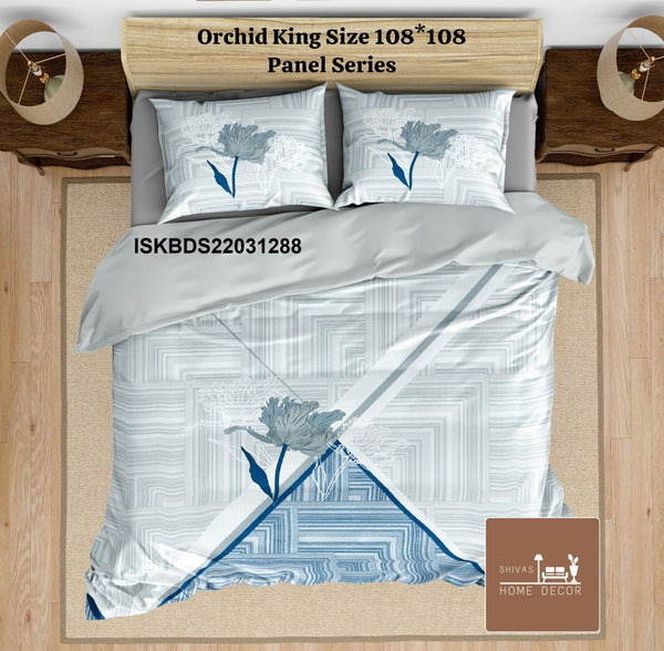 Cotton King Size Bedsheet With Pillow Cover-ISKBDS22031288
