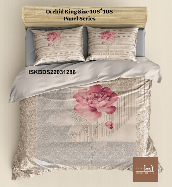 Cotton King Size Bedsheet With Pillow Cover-ISKBDS22031286