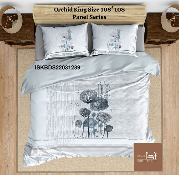 Cotton King Size Bedsheet With Pillow Cover-ISKBDS22031289
