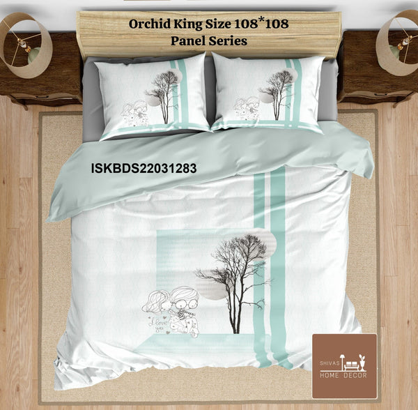 Cotton King Size Bedsheet With Pillow Cover-ISKBDS22031283
